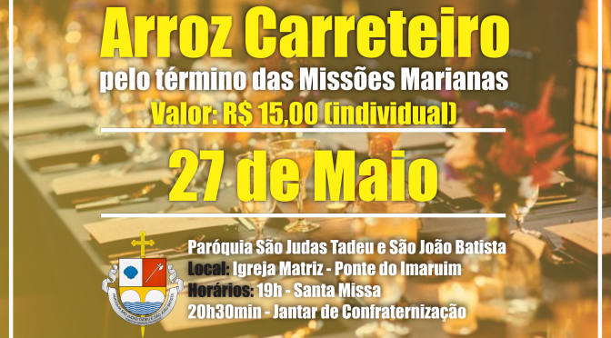 Chamada - Jantar de Confraternização Paroquial